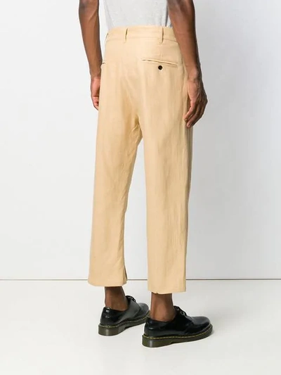 Shop Ann Demeulemeester Cropped Trousers In Neutrals