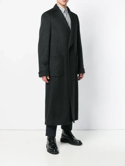 Shop Christian Pellizzari Long Single Breasted Coat - Black