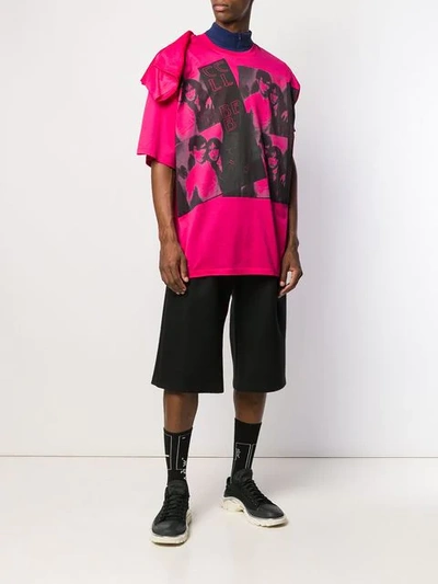 Shop Raf Simons Deconstructed T-shirt In Pink