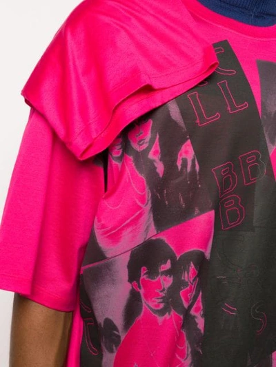 Shop Raf Simons Deconstructed T-shirt In Pink