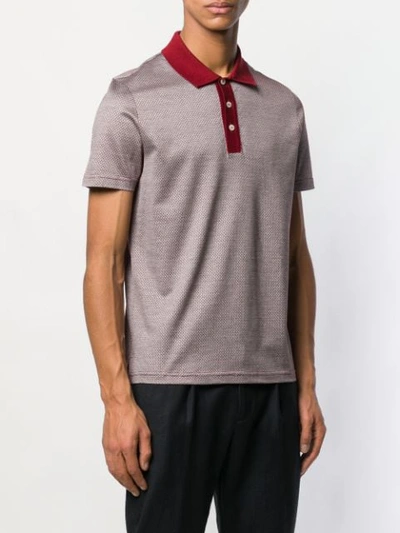 Shop Canali Classic Polo Shirt - 900 Red