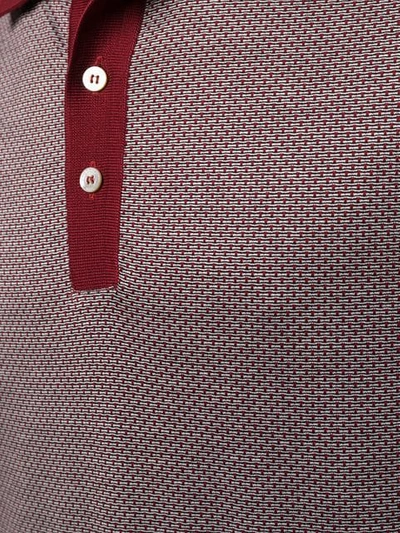 Shop Canali Classic Polo Shirt - 900 Red