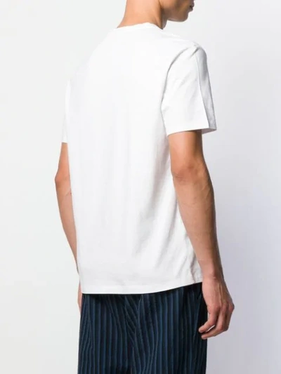 Shop Etro Tone-on-tone Embroidered T-shirt In White