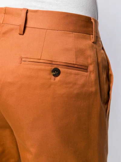 Shop Etro Straight Slim-fit Trousers In Orange