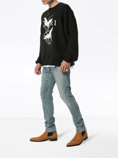 AMIRI GRAPHIC PRINT OVERSIZED SWEATSHIRT - 黑色