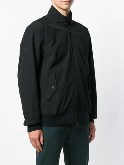 Shop Engineered Garments Mock Neck Zip Front Jacket In Black