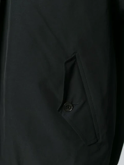 Shop Engineered Garments Mock Neck Zip Front Jacket In Black