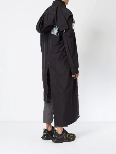 Shop A-cold-wall* Cut-out Detail Asymmetric Coat In Black