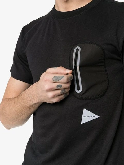 Shop And Wander Hybrid Zip Pocket T-shirt In Black