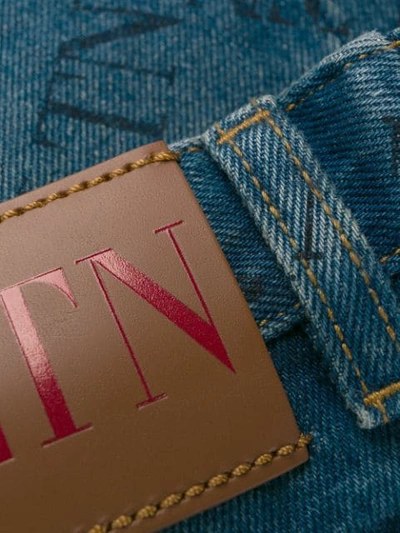 Shop Valentino Rolled-up Hems Vltn Jeans In Blue