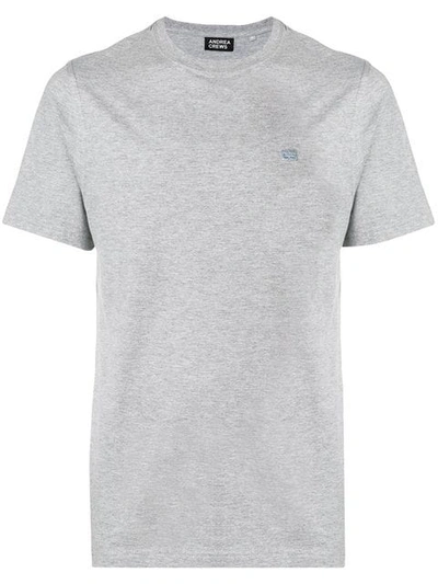 Shop Andrea Crews Logo T-shirt In Grey