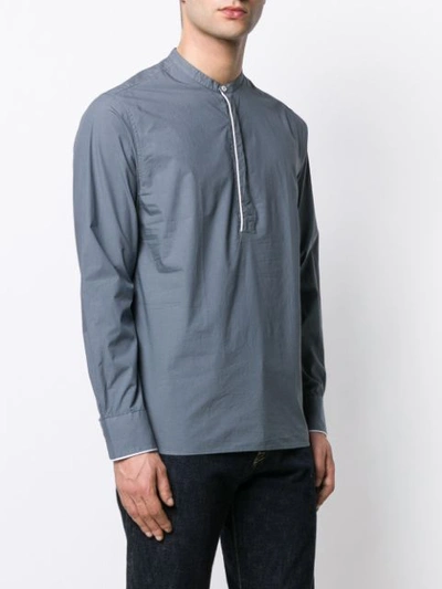 Shop Officine Generale Round Neck Shirt In Grey