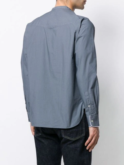 Shop Officine Generale Round Neck Shirt In Grey