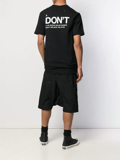 Shop Boris Bidjan Back Print T-shirt - Black