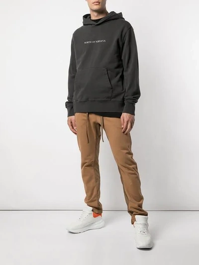 Shop Fear Of God Drawstring Waist Track Pants In Brown