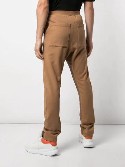 Shop Fear Of God Drawstring Waist Track Pants In Brown