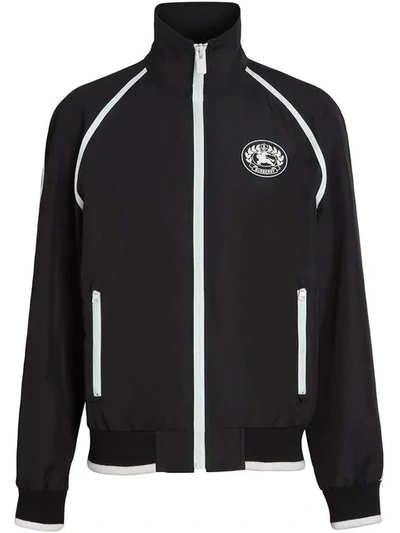 Shop Burberry Equestrian Knight Track Top In Black