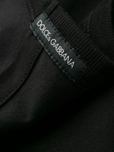 Shop Dolce & Gabbana Dg Logo Embroidered T-shirt In Black