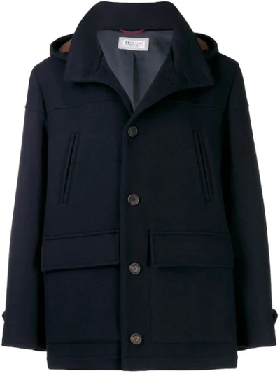 Shop Brunello Cucinelli Hooded Coat In C083