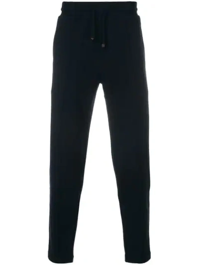 Shop Brunello Cucinelli Drawstring-waist Track Pants In Blue