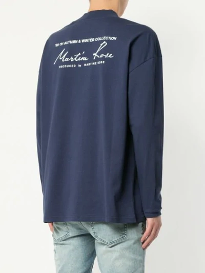 Shop Martine Rose Logo Print Sweatshirt - Blue