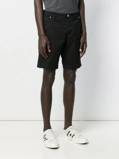 Shop Jacob Cohen Bermuda Cargo Shorts In Black