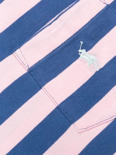 Shop Polo Ralph Lauren Striped Slim-fit T-shirt In 010 Pink Mu