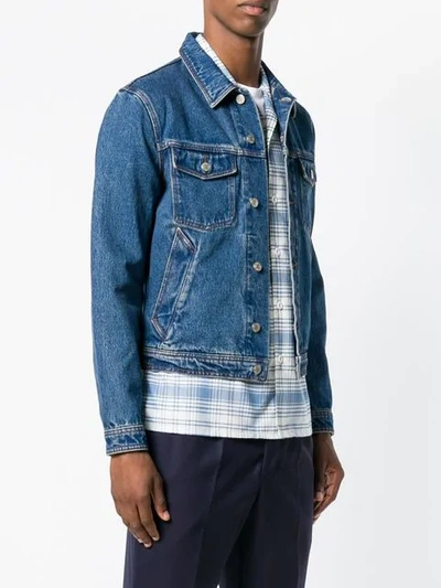 Shop Ami Alexandre Mattiussi Denim Jacket In Blue