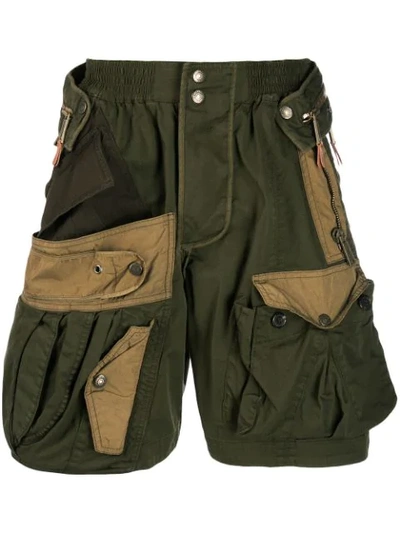 Shop Dsquared2 Cargo Panelled Shorts In Green