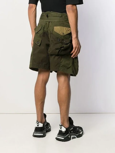 Shop Dsquared2 Cargo Panelled Shorts In Green