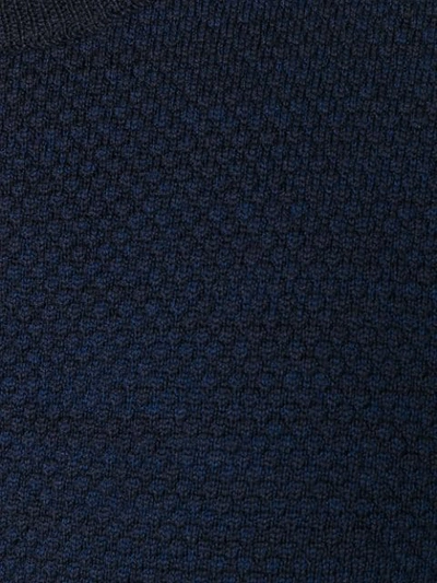Shop Zanone Textured Knit Jumper In Blue