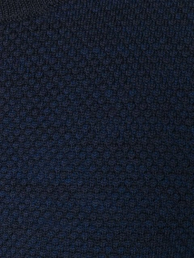 Zanone Rib-trimmed Virgin Wool Jumper In Blue