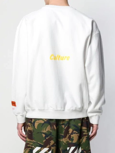 Shop Heron Preston 'melted' Printed Sweatshirt In White