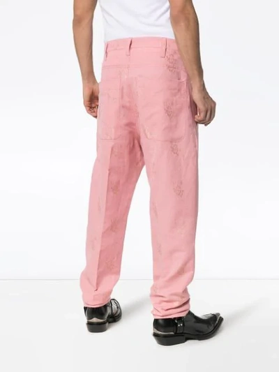 Shop Ann Demeulemeester Achille Tailored Trousers In Pink
