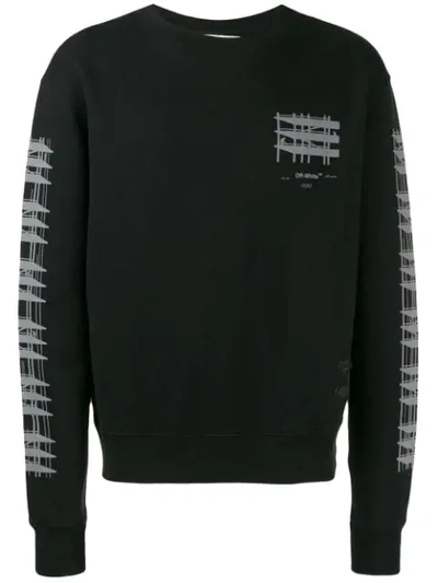Shop Off-white Diagonal Industrial Sweatshirt In Black