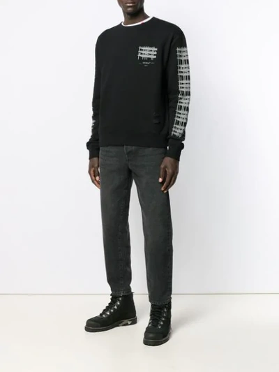 Shop Off-white Diagonal Industrial Sweatshirt In Black