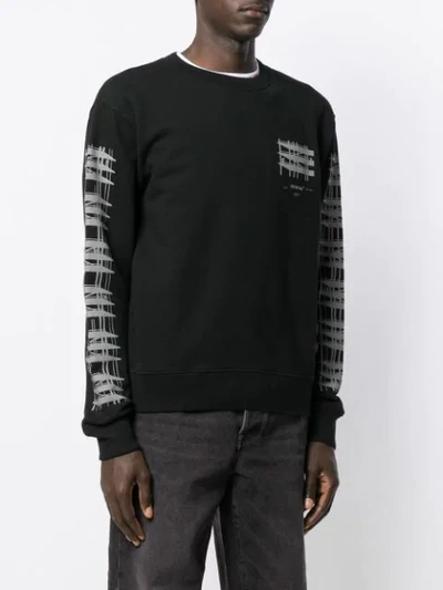 Shop Off-white Diagonal Industrial Sweatshirt In Black