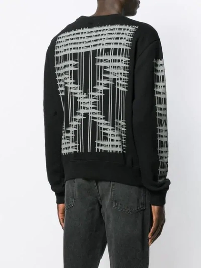 Shop Off-white Diagonal Industrial Sweatshirt In Black