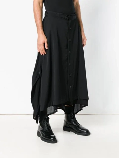 Shop Yohji Yamamoto Buttoned Shirt Trousers In Black