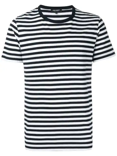 Shop Ron Dorff Striped T-shirt In Blue ,white