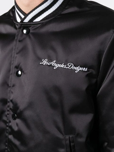 Shop Marcelo Burlon County Of Milan La Dodgers Bomber Jacket In Black