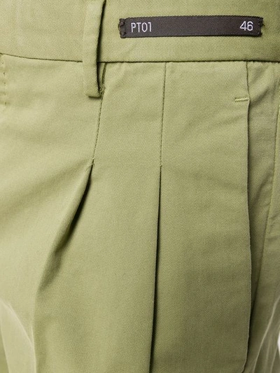 Shop Pt01 Tapered Chinos In Green