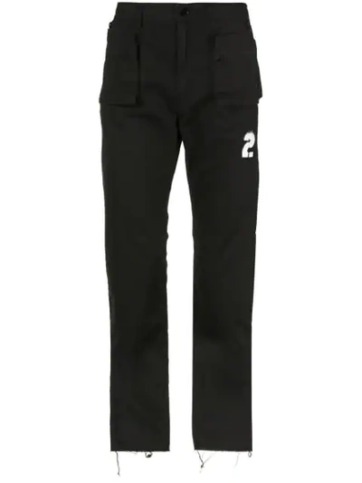 Shop Undercover Straight-cut Cargo Trousers In Black