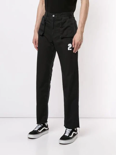 UNDERCOVER STRAIGHT-CUT CARGO TROUSERS - 黑色