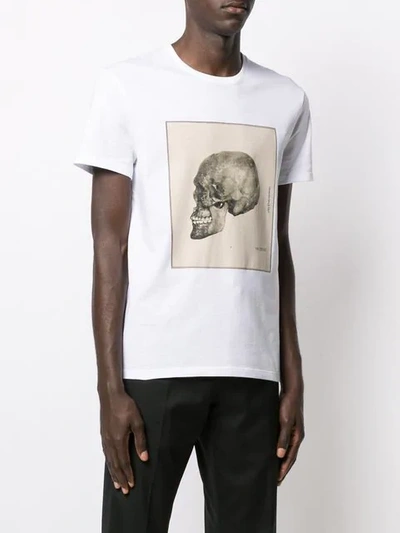 Shop Alexander Mcqueen Study Skull Print T-shirt In White