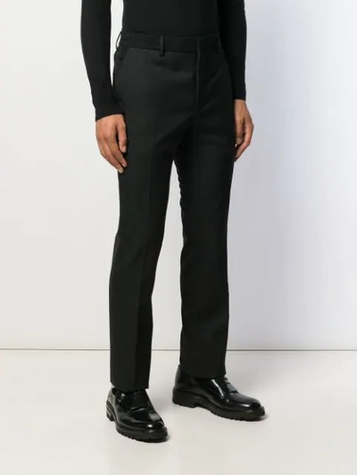 Shop Fendi Perforated Tailored Trousers In F0qa1 Nero