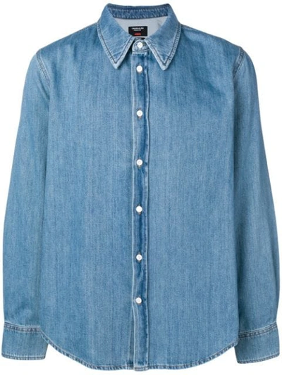 Shop Calvin Klein 205w39nyc Jaws Denim Shirt In Blue