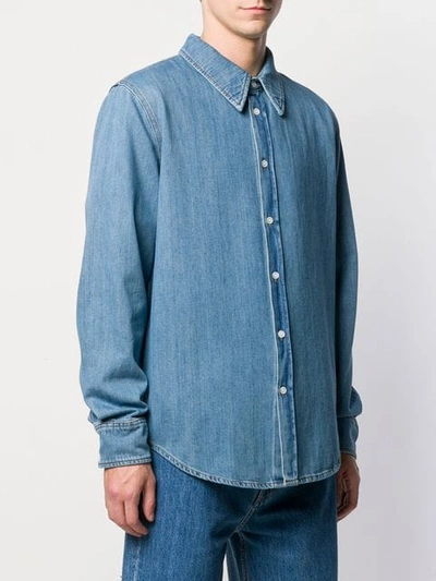 CALVIN KLEIN 205W39NYC JAWS DENIM SHIRT - 蓝色