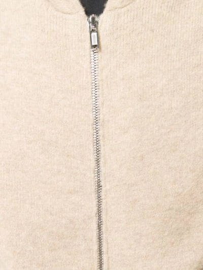 RICK OWENS LONGLINE ZIP FRONT HOODIE - 中性色