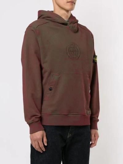 Shop Supreme Stone Island Hoodie In Red